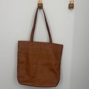 Classic Brown faux Leather Tote Bag - Everyday Carry